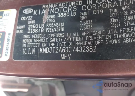 2012 Kia Soul ! z USA, uszkodzony, nr VIN KNDJT2A69C7432382